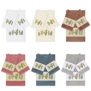 Linum Home Textiles 100% Turkish Cotton MILA Embellished Towel Set - 1 of 4