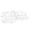 NicBex Couches for Living Room Single Deep Seat Sofa Couch Fabric Slip-covered Armchair with 1 Big Back Cushion and 2 Big Toss Pillows - 4 of 4