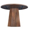 Royal Hampton Dining Table | 42" Round Top | Handmade Ambre Brown Mango Wood | Octagonal Pedestal Base - 4 of 4