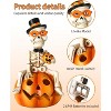 Hachikiko 2-Pack Resin Black Cat & Skeleton on Pumpkin,Halloween Indoor Decor, Fireplace Tabletop Tiered Tray Party Decor - 2 of 4
