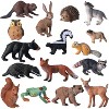 TEMI 16-Piece Forest Animal Figurines Set, Realistic Woodland Baby Animals for Educational Play and Decor - 4 of 4