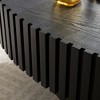 Anybear 43.7 inch Modern Handcraft Drum Black MDF Coffee Table - 4 of 4