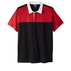 KingSize Men's Big & Tall Short Sleeve Rugby - 1 of 2