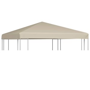 vidaXL Gazebo Top Cover Beige Polyester with PVC coating 9.8 x 9.8 feet - 1 of 4