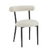 NicBex Dining Chairs Set of 2 Stool Upholstered Chair Mid-Century Modern Curved Backrest Chair with Metal Legs for Kitchen - 4 of 4
