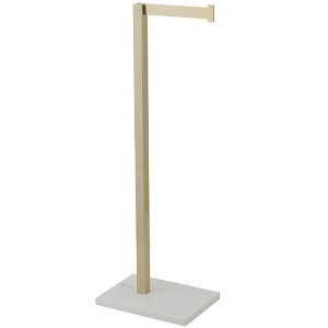 BWE Freestanding Toilet Paper Holder With Natural Marble Base - 1 of 4