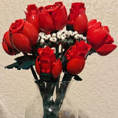 Lego Icons Bouquet Of Roses Build And Display Set For Valentines Day 10328  : Target