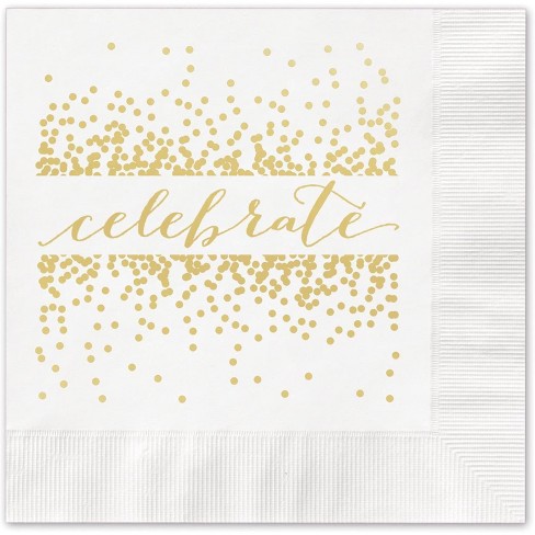 Masterpiece Studios 20-count Gold Foil Party Napkins, Celebrate : Target