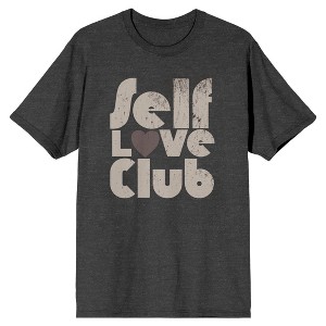 Self Love Club Men's Charcoal Heather Short Sleeve Crew Neck Tee - 1 of 3