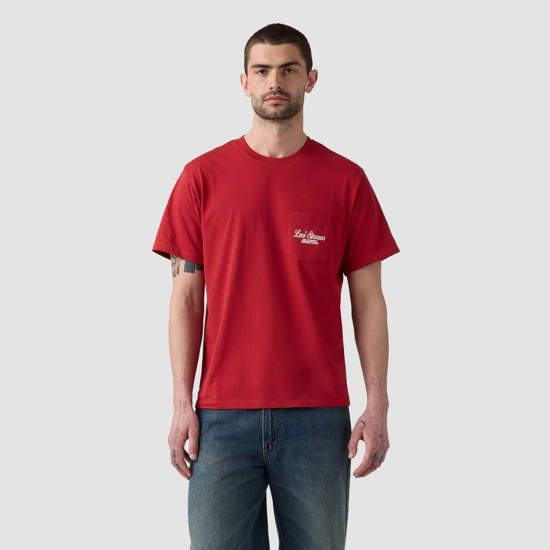 Levi's® Men's Relaxed Fit Short Sleeve Two Horse Pocket T-Shirt - Red M