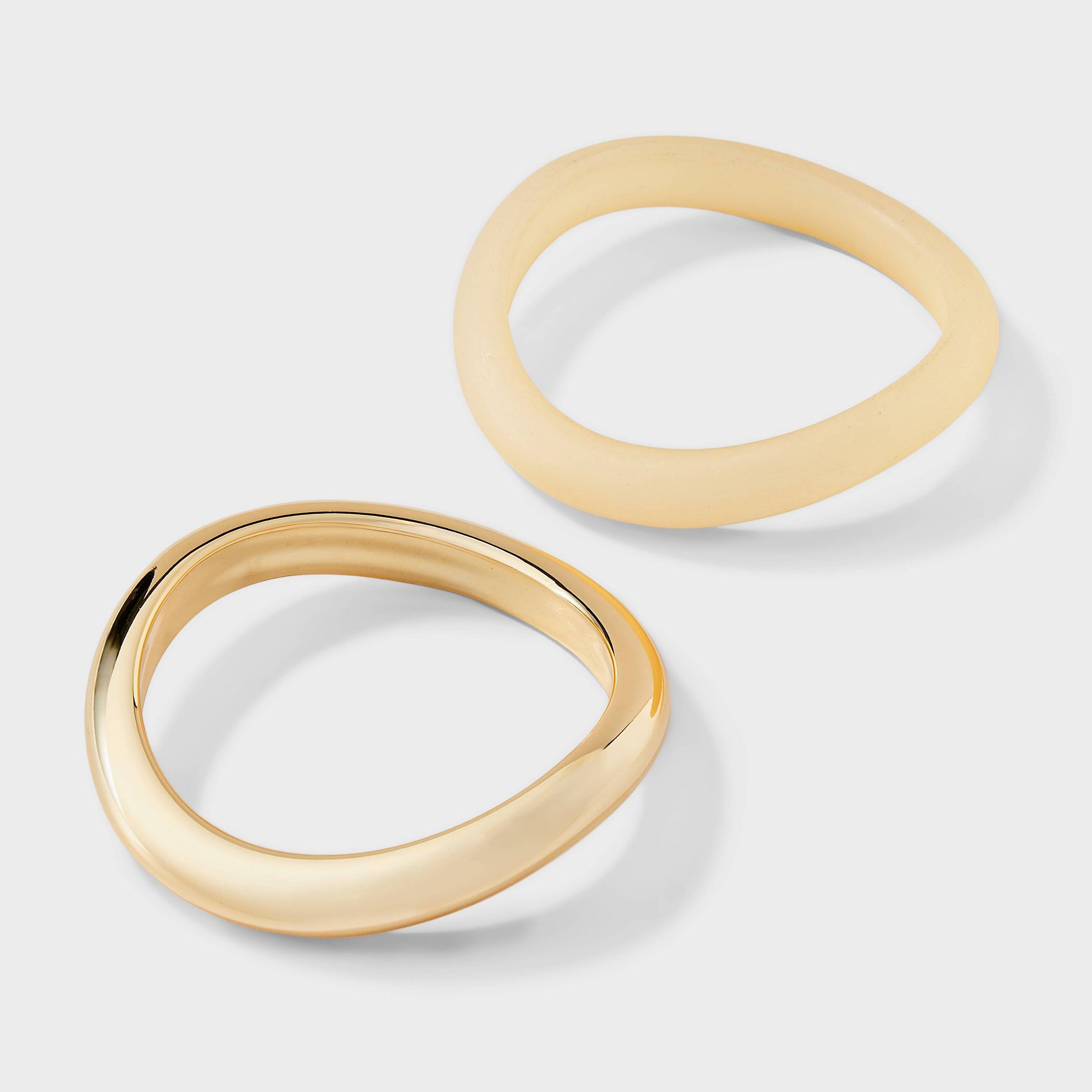 Bangle Bracelet 2pc Set - A New Day™ Gold/Cream