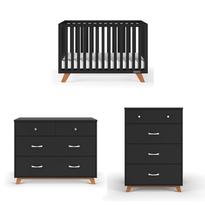 Child Craft SOHO Crib, Dresser, and Chest, 3-Piece, Includes 4-in-1 Convertible Crib, Dresser, and Chest