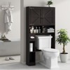 Over The Toilet Storage Cabinet with 2 Barn Doors & Toilet Paper Holder Stand - 4 of 4