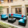 Whisen 5 Piece PE Rattan Outdoor Sectional Sofa Set U Shape with Cushions and 2 Pillows - 2 of 4