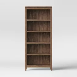 72" Carson 5-Shelf Bookcase Walnut Brown - Threshold™