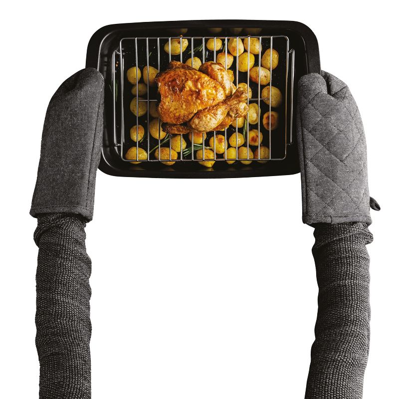 BergHOFF Graphite Non-stick Recycled Cast Aluminum Roaster with Removable Rack 16.5" X 11" X 2.75", 5 of 11