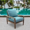 Courtyard Casual Avalon FSC Teak Lounge chair, Teak in Heather Gray finish Sling deck under cushion for comfort Sunbrella Fabric - 2 of 4