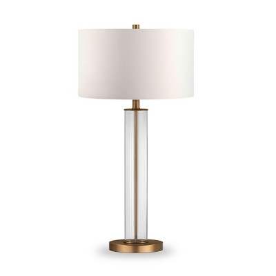 Hudson and Canal 29" Tall Table Lamp with Fabric Shade