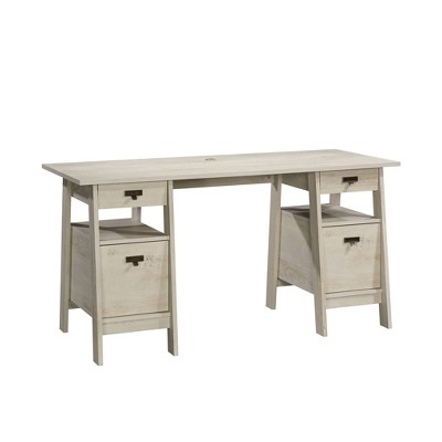 Trestle Executive Desk Chalked Chestnut - Sauder