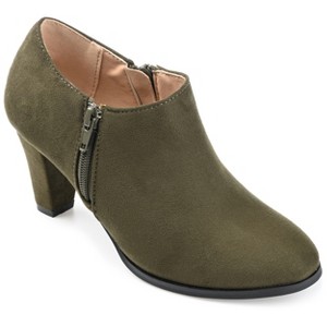 Journee Collection Womens Sanzi Comfort Insole Inside Zip Block Heel Booties - 1 of 4