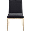 Meridina Furniture,Reeves Black Chenille Fabric Upholstered Dining Side Chair, Set of 2 - 3 of 4