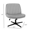 FONTOI Task and Office Chairs, Office Chair with Cross-Leg and Adjustable Height, Armless Swivel for Home Office, Gray, 25.9"*35"*25.5" - 2 of 4