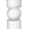 AZL1 Life Concept Candle Holders, Frosted Glass Cylinder Holder for Modern Tabletop and Shelf Display , White, 3.1"*3.1"*7.1" - 3 of 4