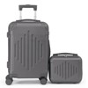 Karl Home 2 Piece Set ABS Trolley Cases striped Pattern Luggage (12in   20in) Grey - 2 of 4