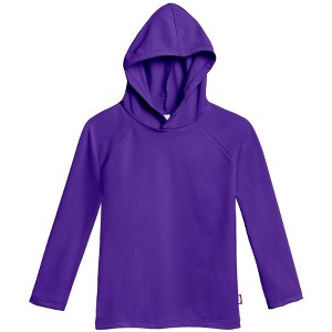 City Threads USA-Made Swim UPF 50+ Hooded Long Sleeve Rashguard Tee for Boys and Girls - 1 of 4