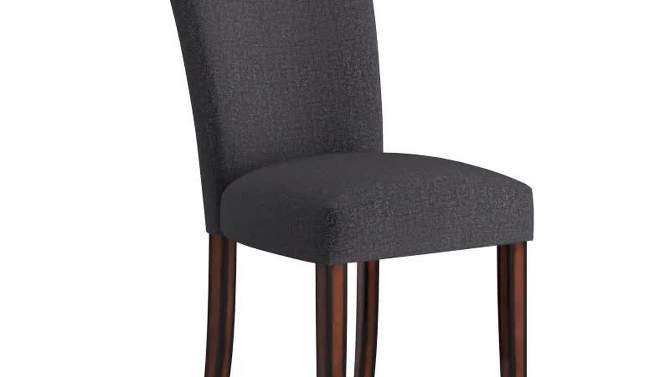 Set of 2 Quinby Upholstered Parson Dining Chairs Black Heather - Inspire Q, 2 of 7, play video