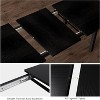 5-Piece Extendable Dining Table Set for 4-8 People,63 Inch Kitchen Table with 2 Benches & 2 Stools,Space Saving Modern Dining Room Furniture - Black - 2 of 4