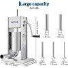 Vertical Sausage Stuffer, 5L/11LB Manual Meat Filler, 304 Stainless Steel with 5 Tubes & 2-Speed Gear, for Home and Commercial Use - 2 of 4