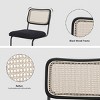 KTMBDW Kitchen Dining Chairs Set of 2/4,Mid-Century Modern Chair Armless Mesh Backrest Cane Rattan Chairs for Home Dining Room - 3 of 4