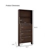78.75" Tall Freestanding Shoe Cabinet with 3 Flip Drawers and Top Storage Shelf for Entryway, Hallway, Living Room or Office - 3 of 4