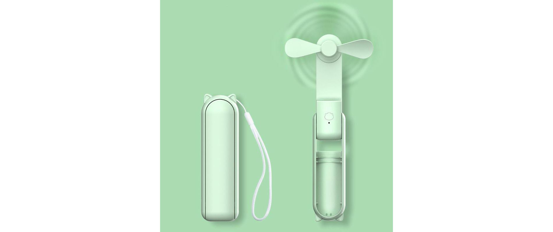 Link Handheld Mini Foldable 3 In 1 Fan Built In Portable Charger For Complete On the Go Freedom - Great For Indoor & Outdoor Use