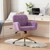 ALEXOUN Cute Faux Fur Swivel  Home Office Chair,Upholstered Vanity Chair for Girls & Kids,Height Adjustable and Tiltable,for Office,Small Space - 4 of 4
