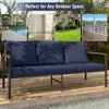 YARDSIGHT 3-Seater Modern Comfortable Patio Sofa - Galvanized Steel Frame & Woven Rattan Design, Versatile Use for Living Room, Patio, Balcony - 4 of 4