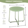 FONTOI Waterproof End Table with X-shaped Frame, Outdoor Side Table for Living Room, Bedroom, Yard, Balcony, Green, 20.1"*18.3"*20.1" - 3 of 4
