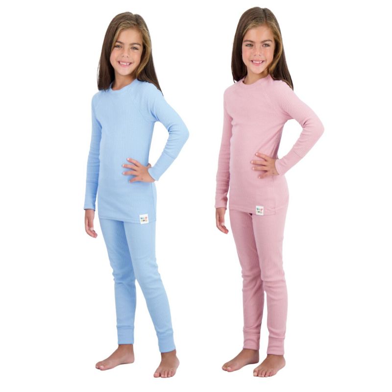 Sleep On It 100% Organic Cotton Rib Knit Snug-Fit 4-Piece and 6-Piece Pajama Sets for Boys & Girls, 5 of 11