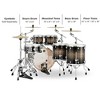 Mapex Armory Series Exotic Studioease 6-Piece Shell Pack With Deep Toms and 22" Bass Drum Black Dawn - 2 of 3