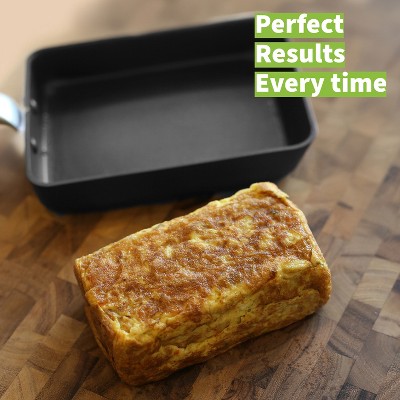 Medium Black Nonstick Aluminum Japanese Omelette Pan