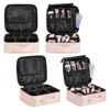 Glamlily Pink Makeup Organizer Travel Case Bag for Cosmetics Make Up, 10.2  x 9.4 x 3.7 in