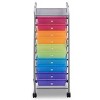 Tangkula 10 Drawer Scrapbook Paper Organizer Rolling Storage Cart for Office School - 3 of 4