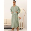 Lars Amadeus Men's Loose Fit Lightweight Striped Print Nightshirts - 2 of 4