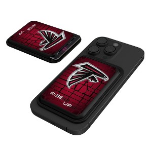 Atlanta Falcons Brick Wall Black Magnetic Credit Card Wallet - 1 of 3