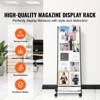 VEVOR Brochure Display Rack, 6-Tier Magazine Literature Display Stand, Floor Standing Magazine Rack Newspaper Catalog Holders, Movable Black - 3 of 4