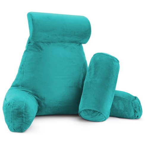 Elements Micro Mink Bed Rest Pillow, Turquoise/Blue, Bedrest