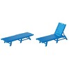 WestinTrends Poly Reclining Outdoor Patio Chaise Lounge Chair Adjustable (Set of 2) - 3 of 4