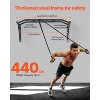 VEVOR Pull Up Bar, Multi-Grip Wall Mounted Pull Ups, 50 in Width, Steel Upper Body Workout Bars with Hangers, 440 lbs Weight Capacity, Black - 3 of 4