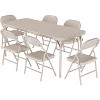 Boys and Girls Folding Table and Chairs Set of 3, Portable Table and Chair with Pu Soft Cushion, Suitable for Eating, Reading and Playing - 2 of 2